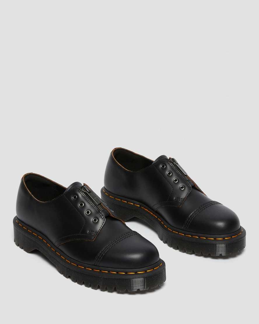 svarta dr martens smiths laceless bex damskor