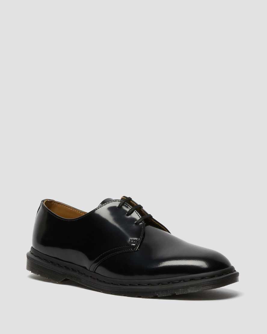 svarta dr martens archie ii smooth damskor med snörning