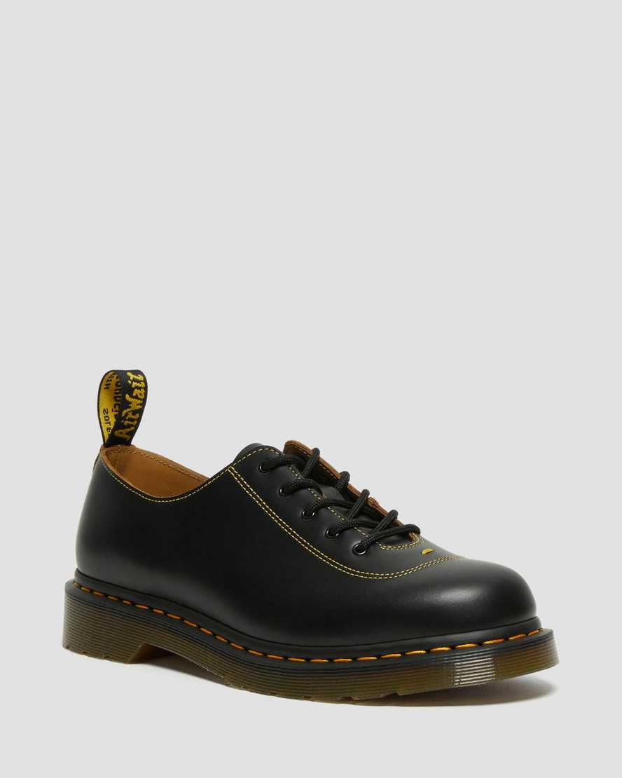 svarta dr martens glyndon vintage smooth damskor med snörning