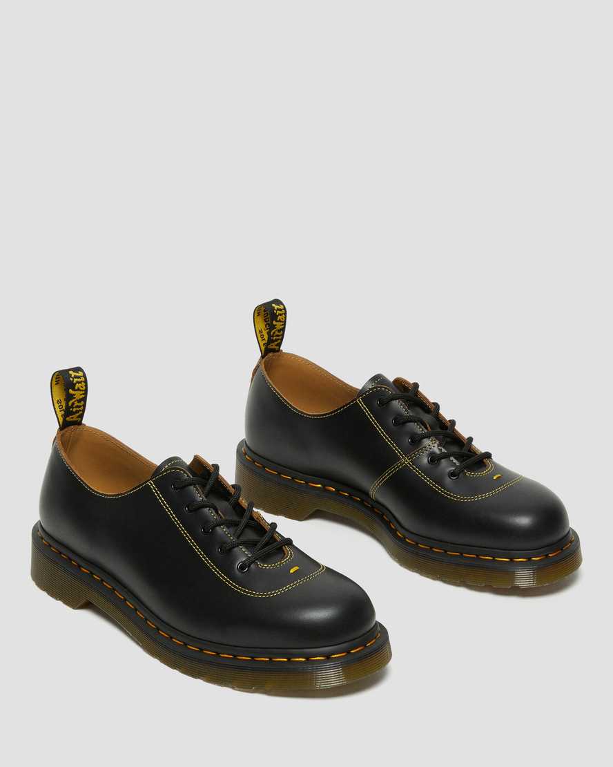 svarta dr martens glyndon vintage smooth damskor med snörning