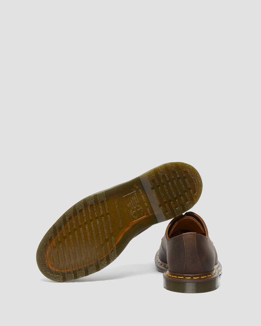 bruna dr martens archie ii jjjjound crazy horse damskor med snörning