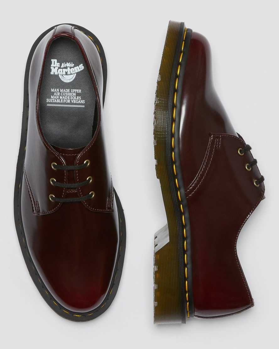 röda dr martens 1461 oxfordskor för kvinnor