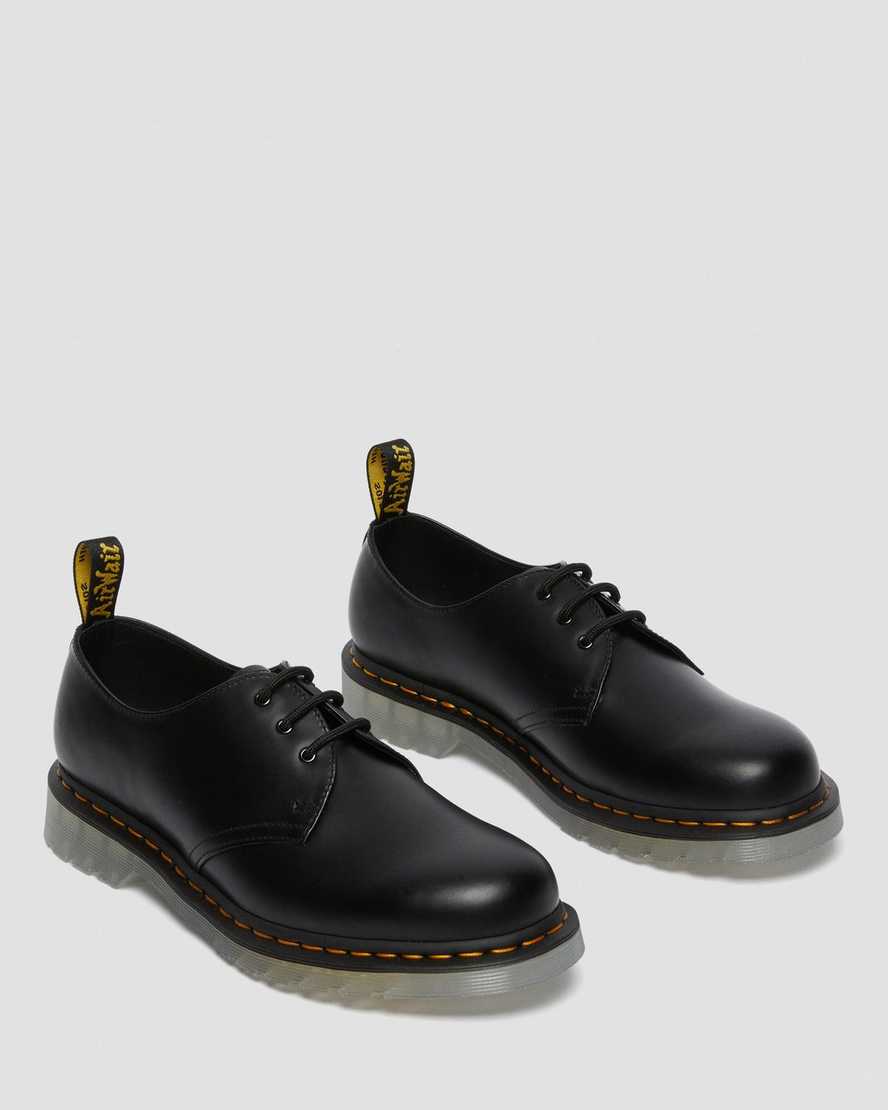 svarta dr martens 1461 iced smooth oxfordskor för dam