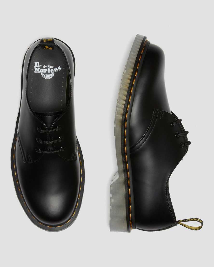 svarta dr martens 1461 iced smooth oxfordskor för dam