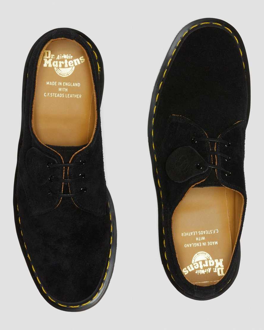 svarta dr martens 1461 made in england oxfordskor för kvinnor