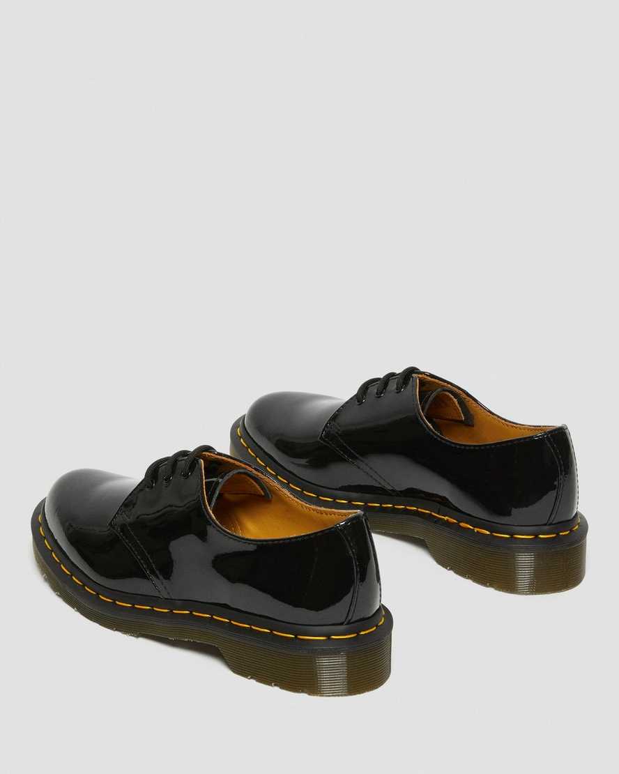 svarta dr martens 1461 lack oxfordskor för dam