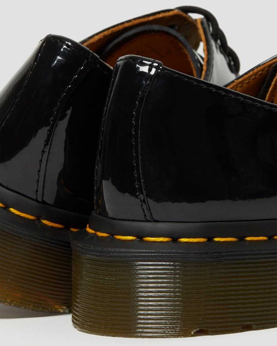 svarta dr martens 1461 lack oxfordskor för dam