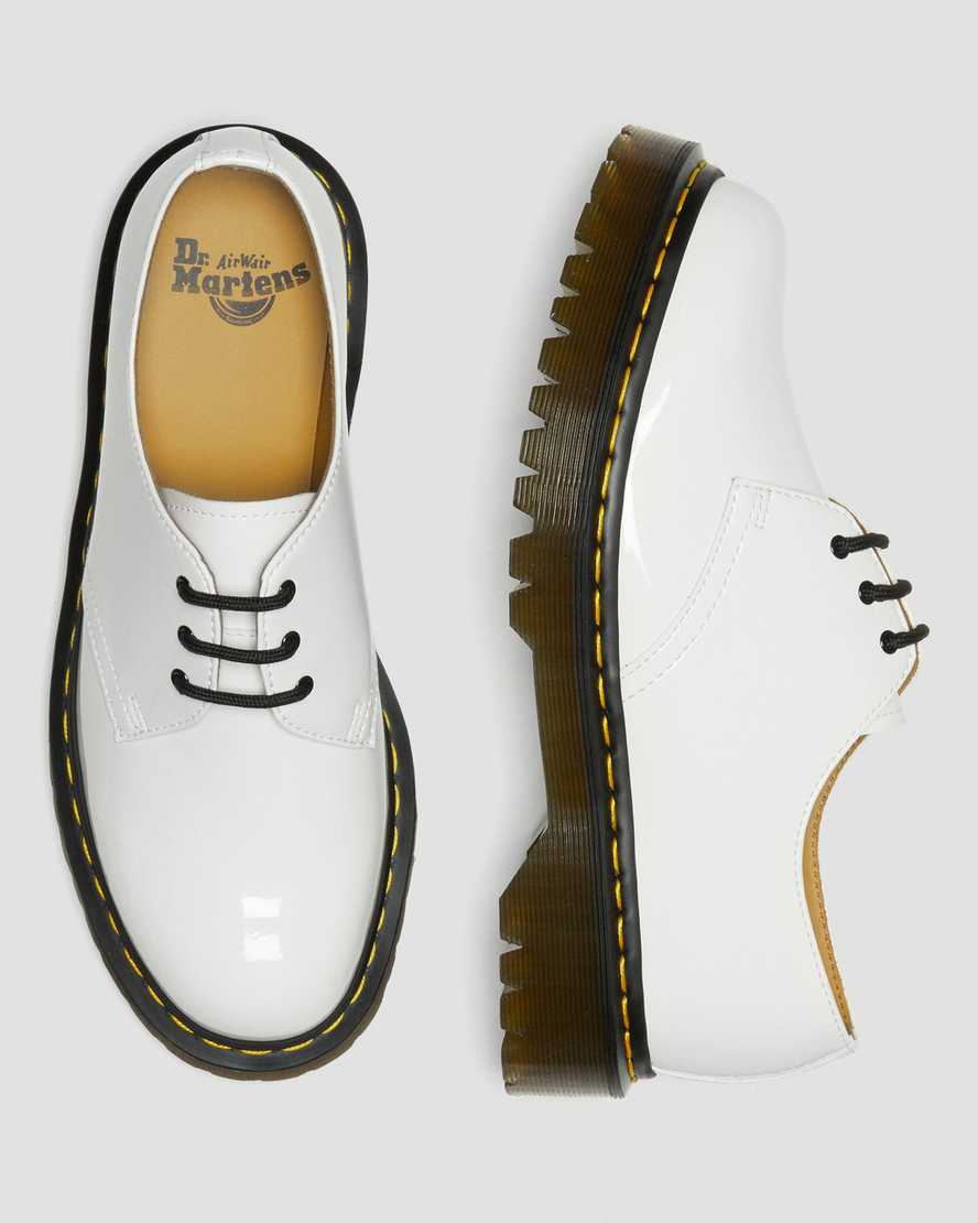 vita dr martens 1461 bex patent oxfordskor för dam