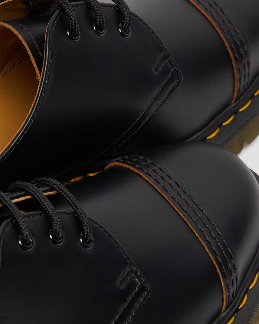 svarta dr martens 1461 bex toe cap vintage oxfordskor för dam