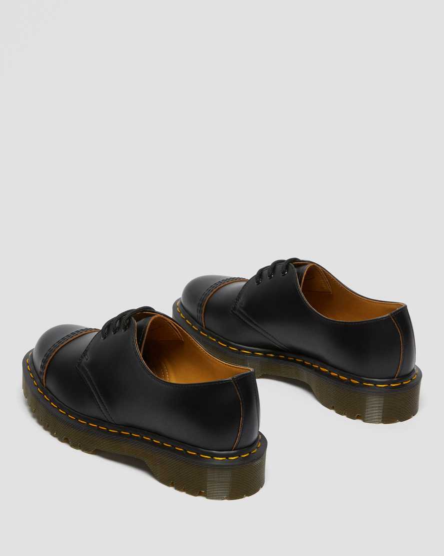 svarta dr martens 1461 bex toe cap vintage oxfordskor för dam