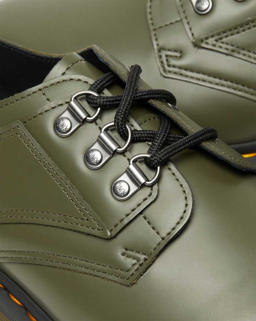 dr martens 1461 verso smooth oxfordskor för kvinnor i grönt