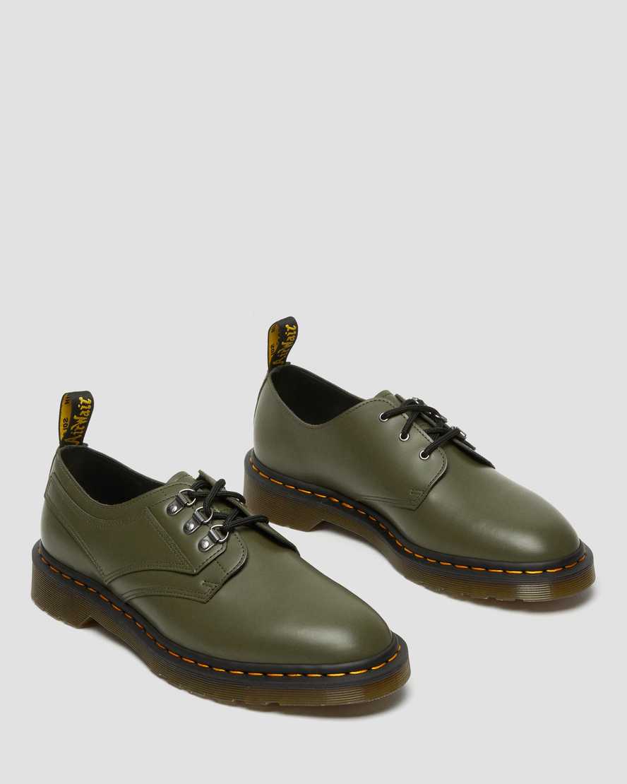 dr martens 1461 verso smooth oxfordskor för kvinnor i grönt