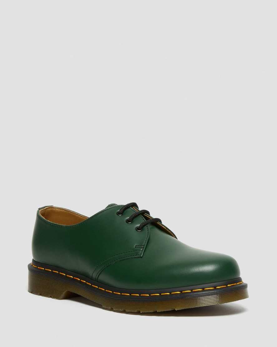 gröna dr martens 1461 smooth oxfordskor för kvinnor