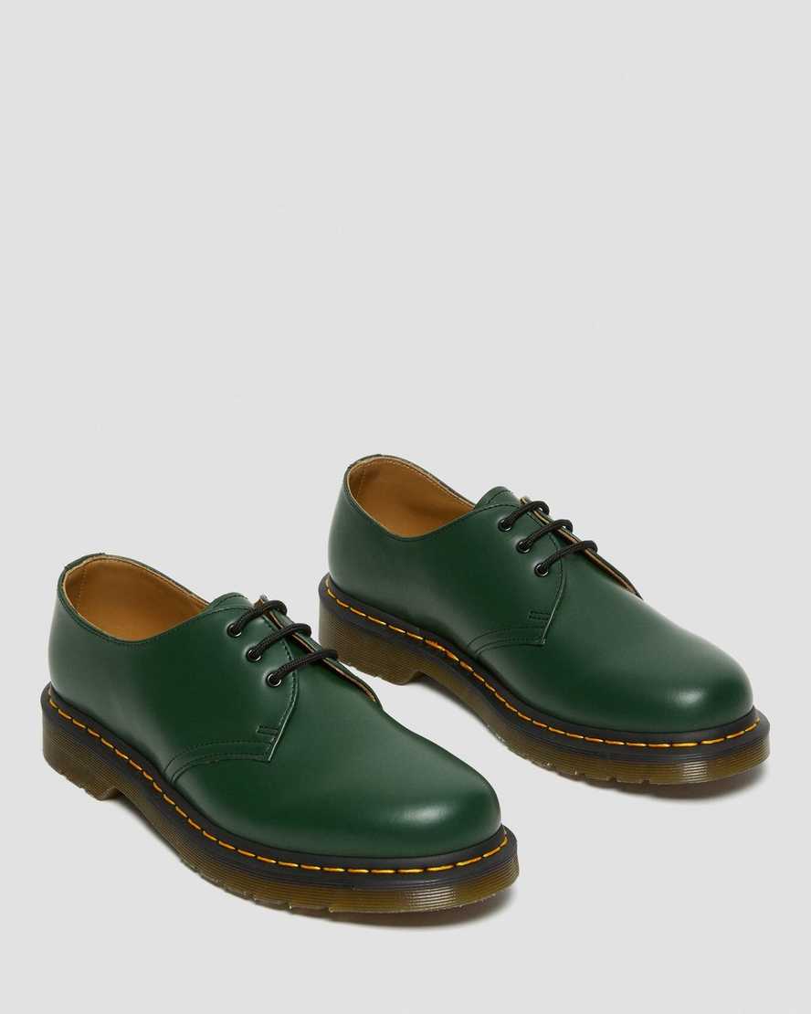 gröna dr martens 1461 smooth oxfordskor för kvinnor