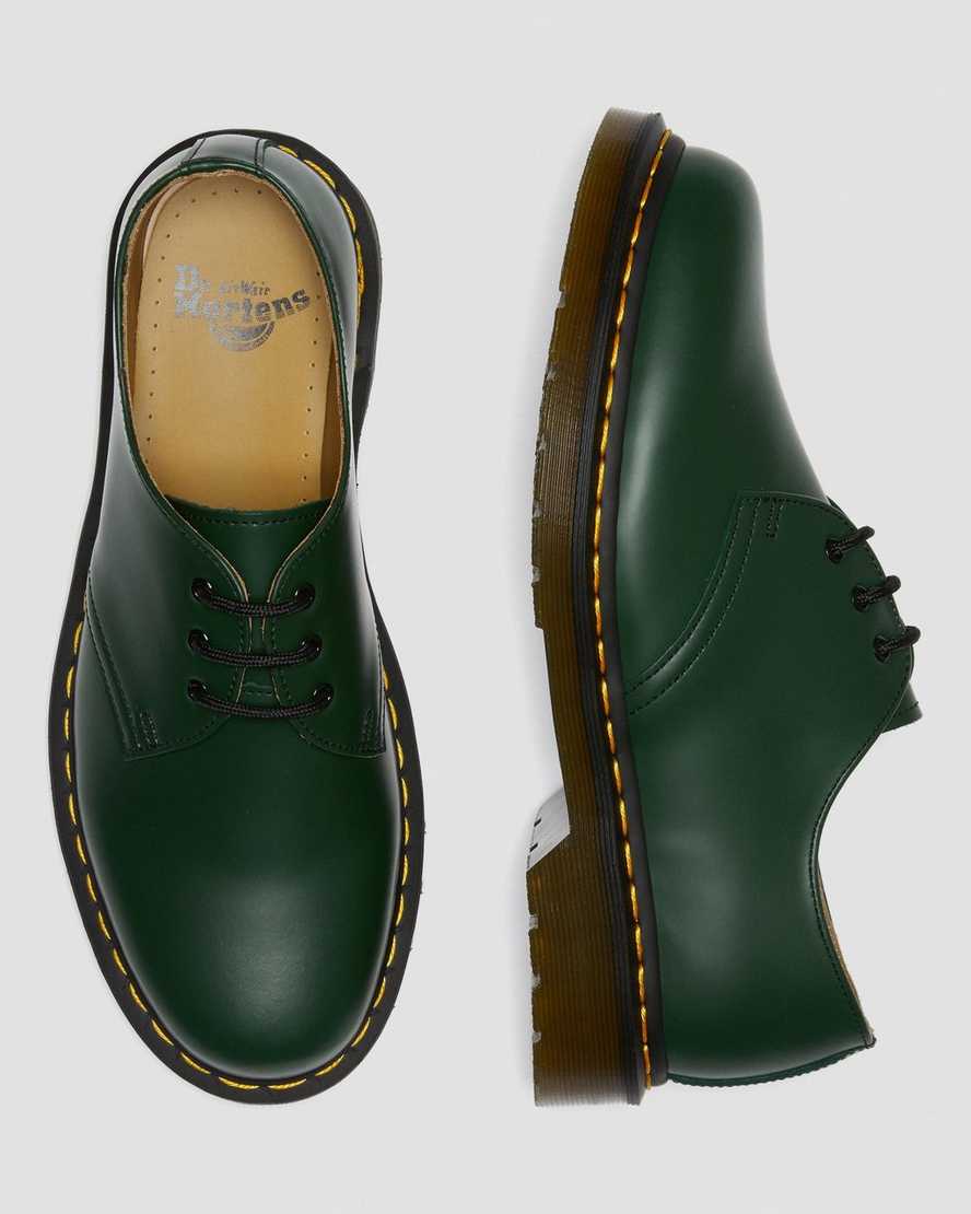 gröna dr martens 1461 smooth oxfordskor för kvinnor