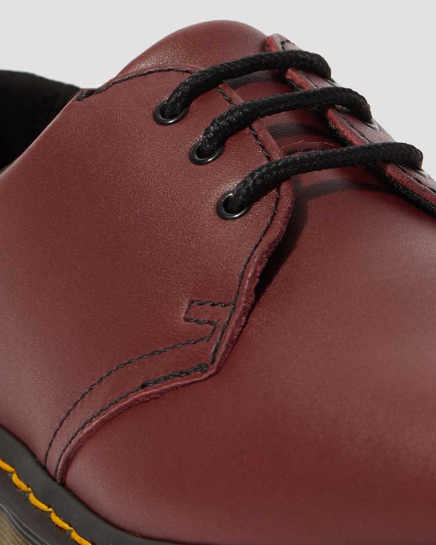 röda dr martens 1461 halkfria oxfordskor för dam