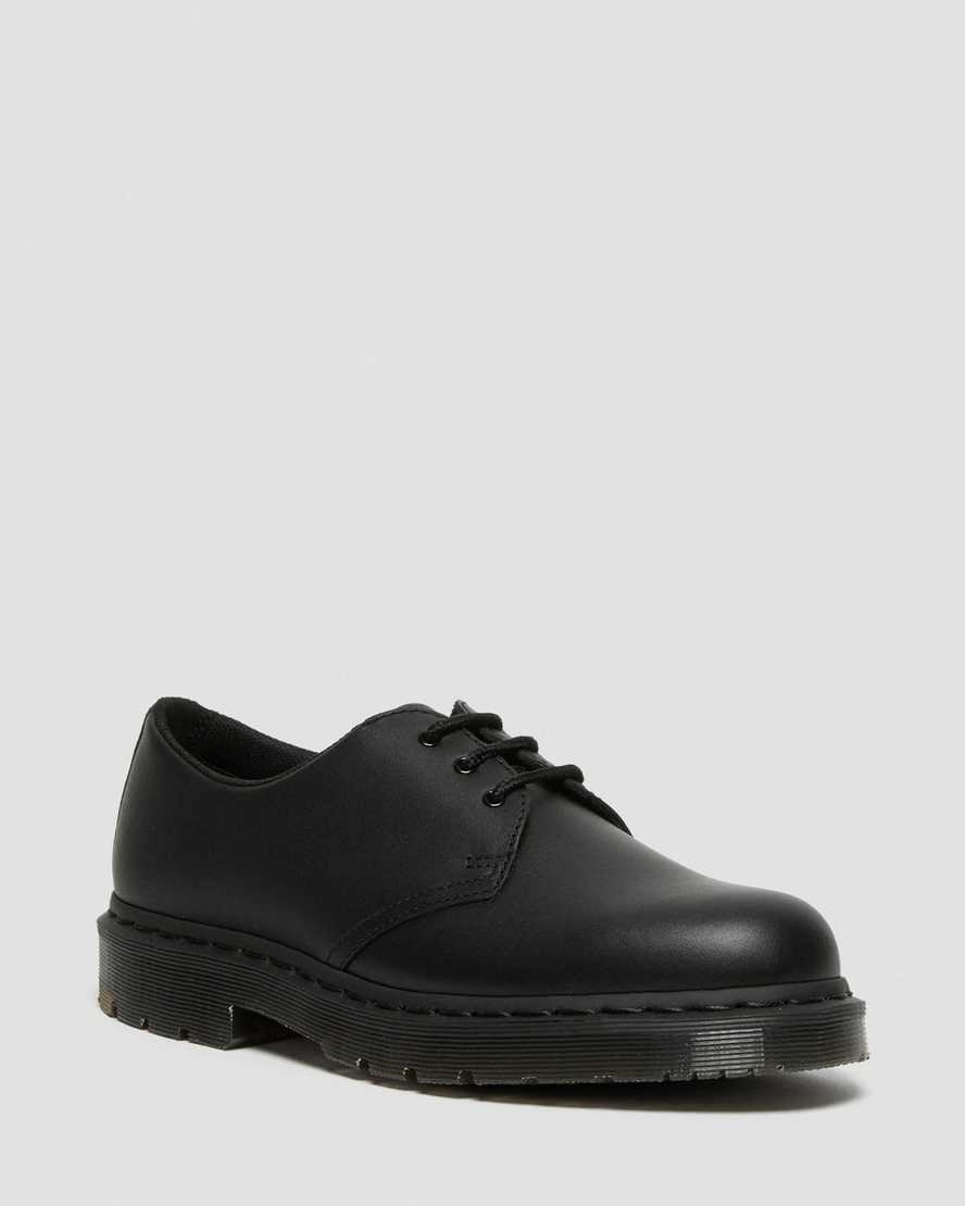 svarta dr martens 1461 mono halkfria oxfordskor för dam