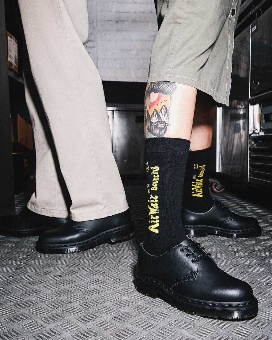 svarta dr martens 1461 mono halkfria oxfordskor för dam