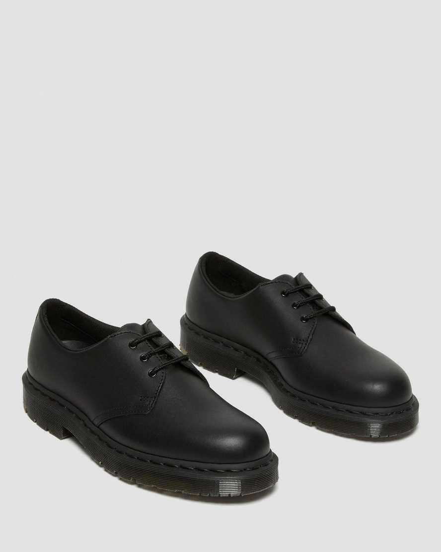 svarta dr martens 1461 mono halkfria oxfordskor för dam