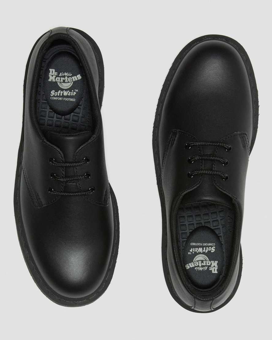 svarta dr martens 1461 mono halkfria oxfordskor för dam