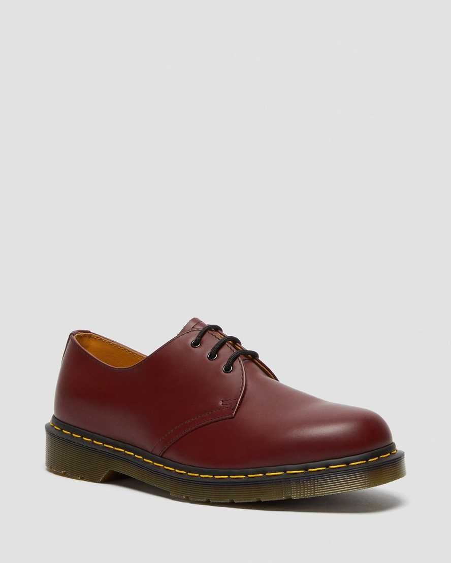 röda dr martens 1461 smooth oxfordskor för kvinnor