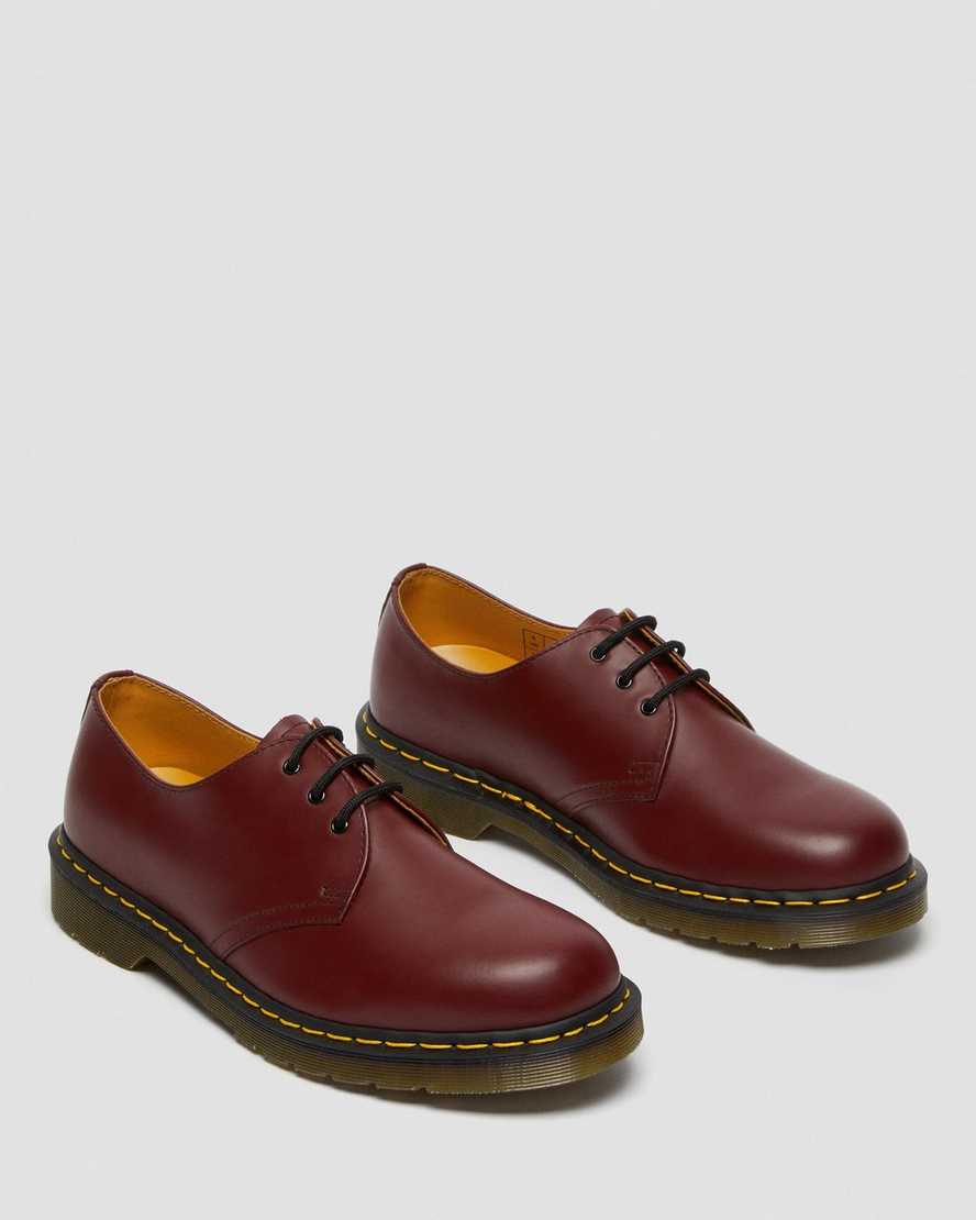 röda dr martens 1461 smooth oxfordskor för kvinnor