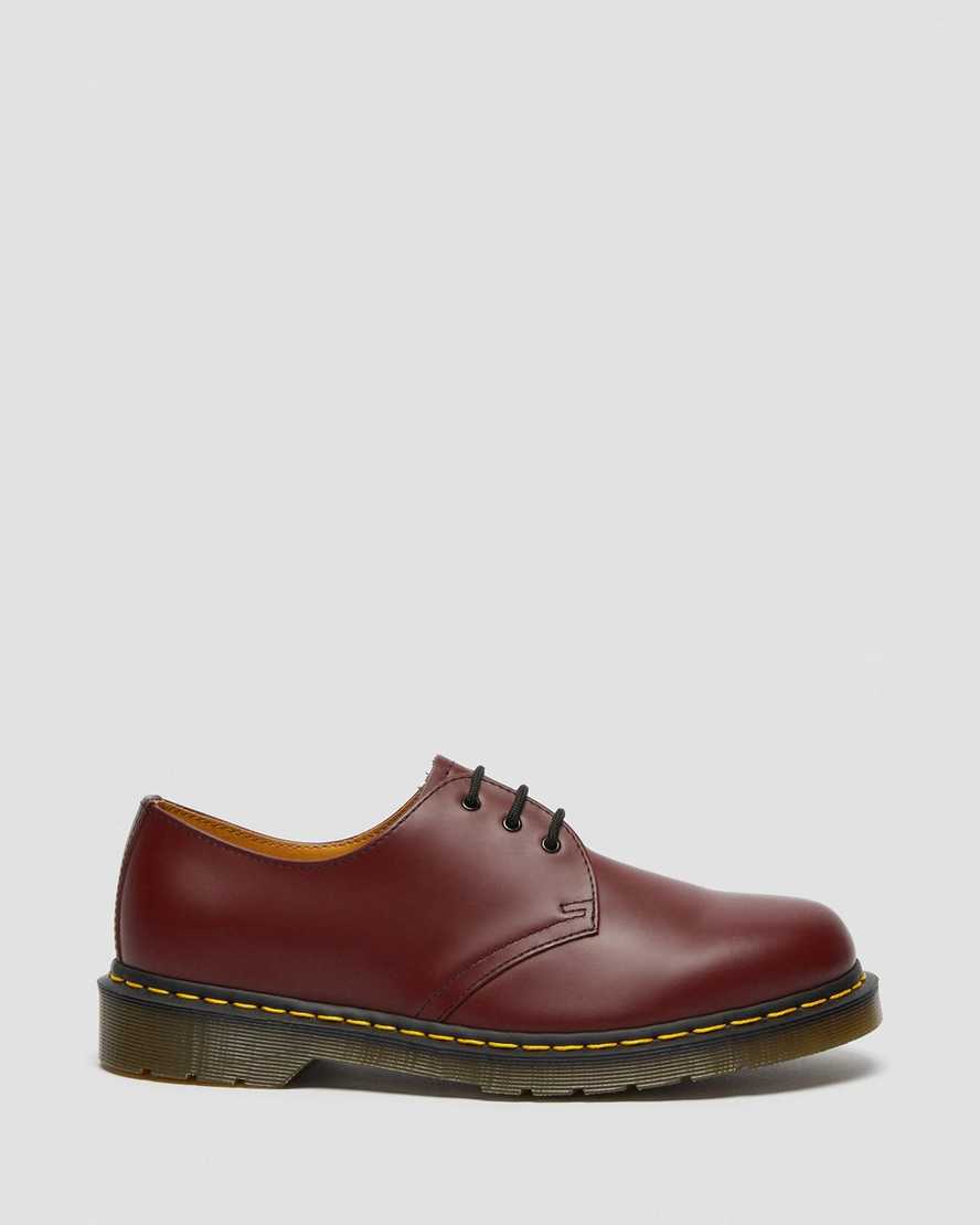 röda dr martens 1461 smooth oxfordskor för kvinnor