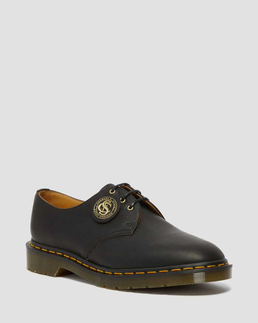 svarta dr martens 1461 classic oil oxfordskor för kvinnor
