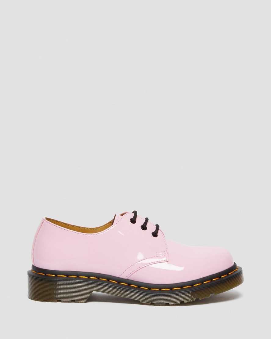 rosa dr martens 1461 lack oxfordskor för kvinnor
