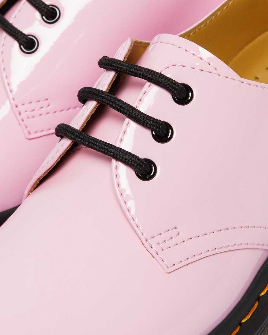 rosa dr martens 1461 lack oxfordskor för kvinnor