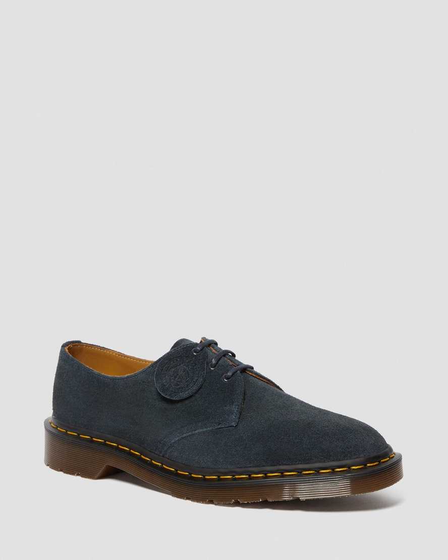 marinblå dr martens 1461 made in england oxfordskor för dam