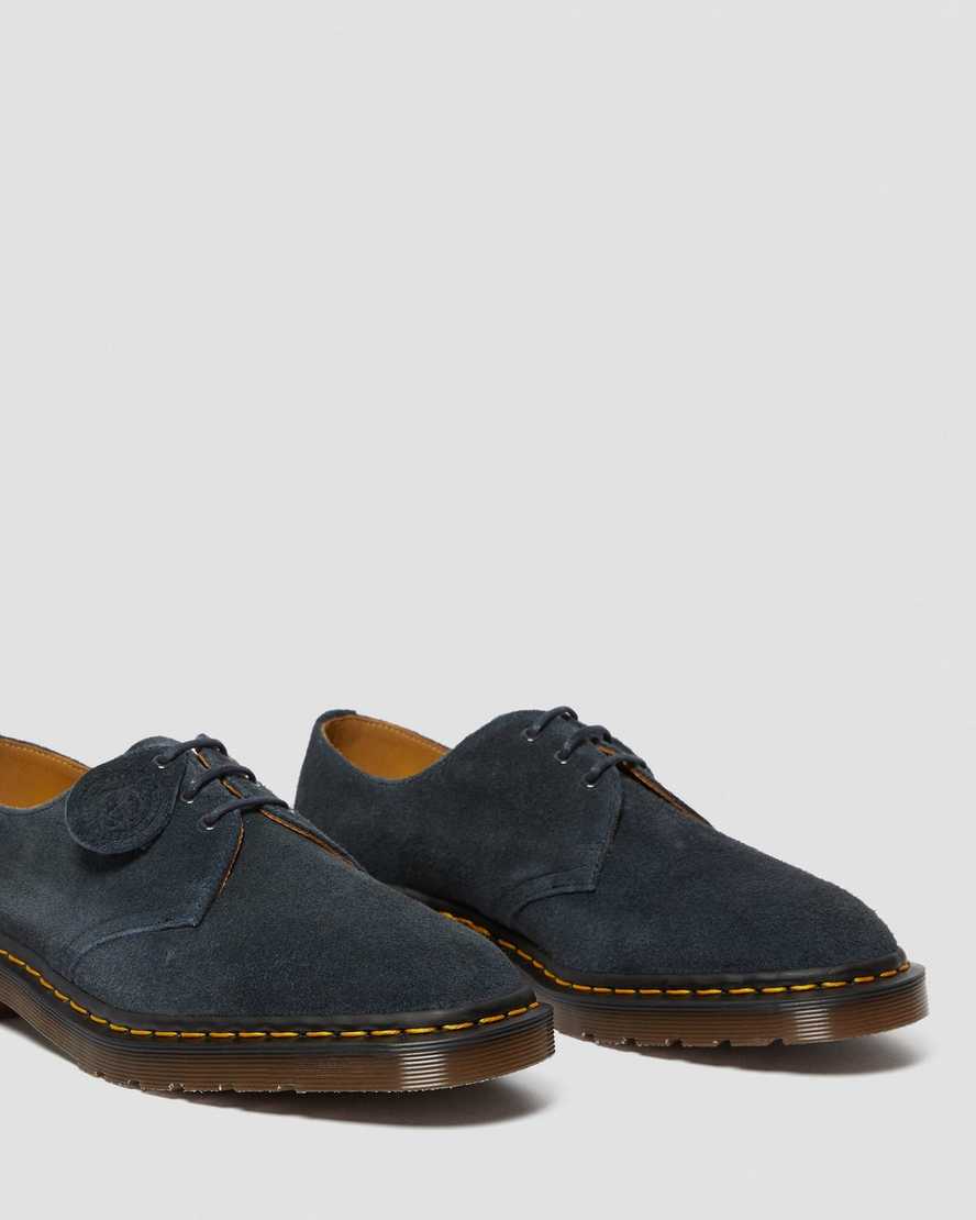 marinblå dr martens 1461 made in england oxfordskor för dam