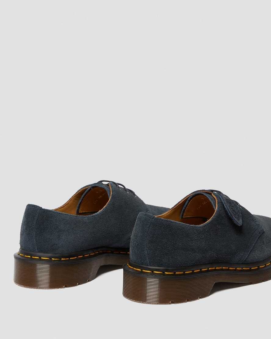 marinblå dr martens 1461 made in england oxfordskor för dam