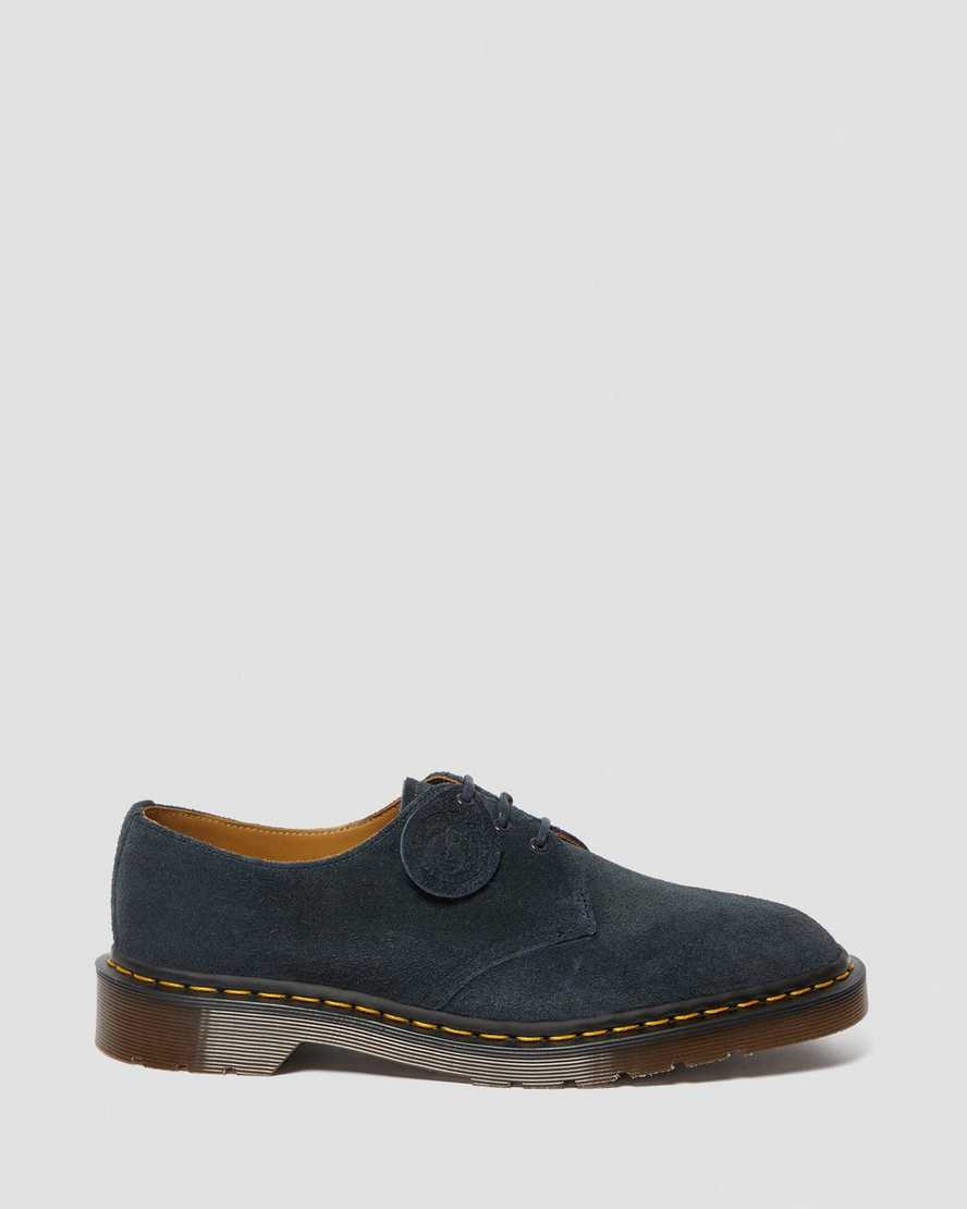 marinblå dr martens 1461 made in england oxfordskor för dam
