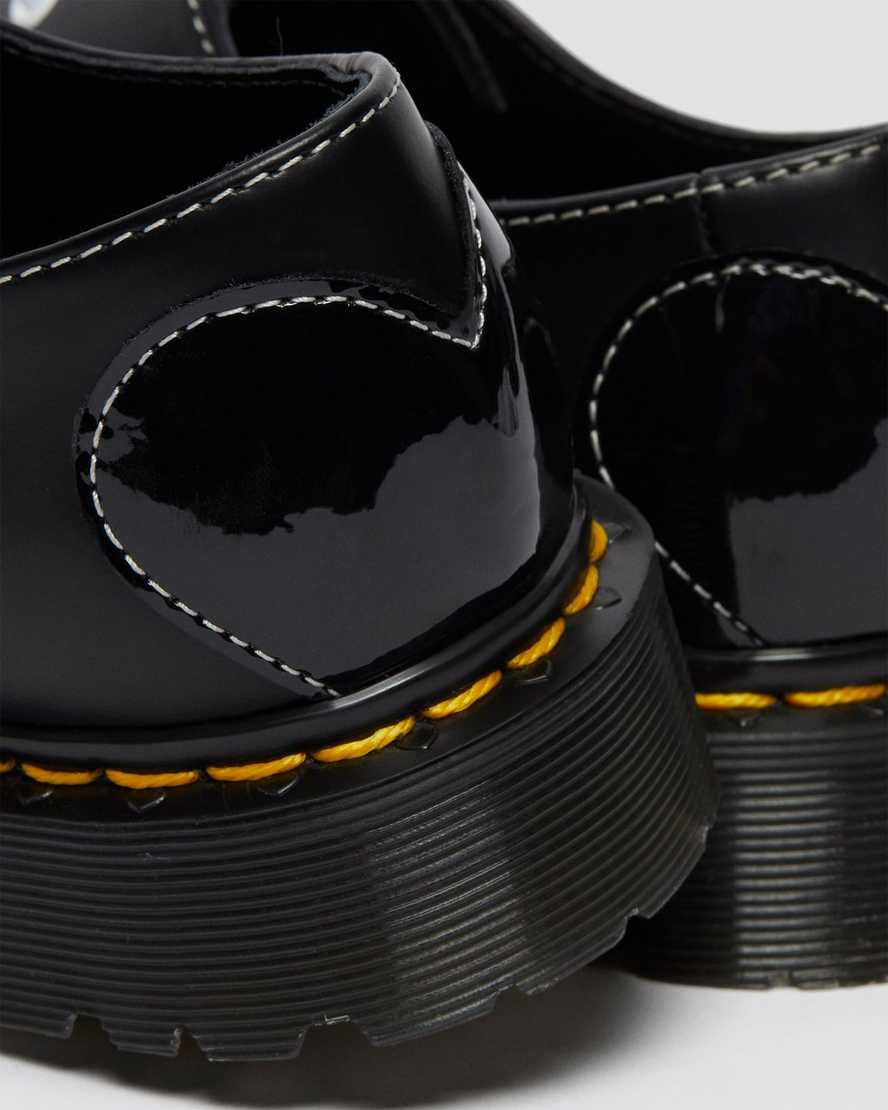 svarta dr martens 1461 hearts smooth lack oxfordskor för dam
