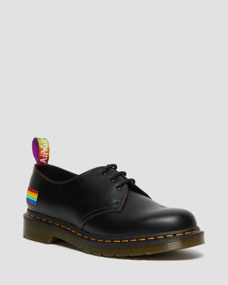 svarta dr martens 1461 for pride smooth oxfordskor för dam