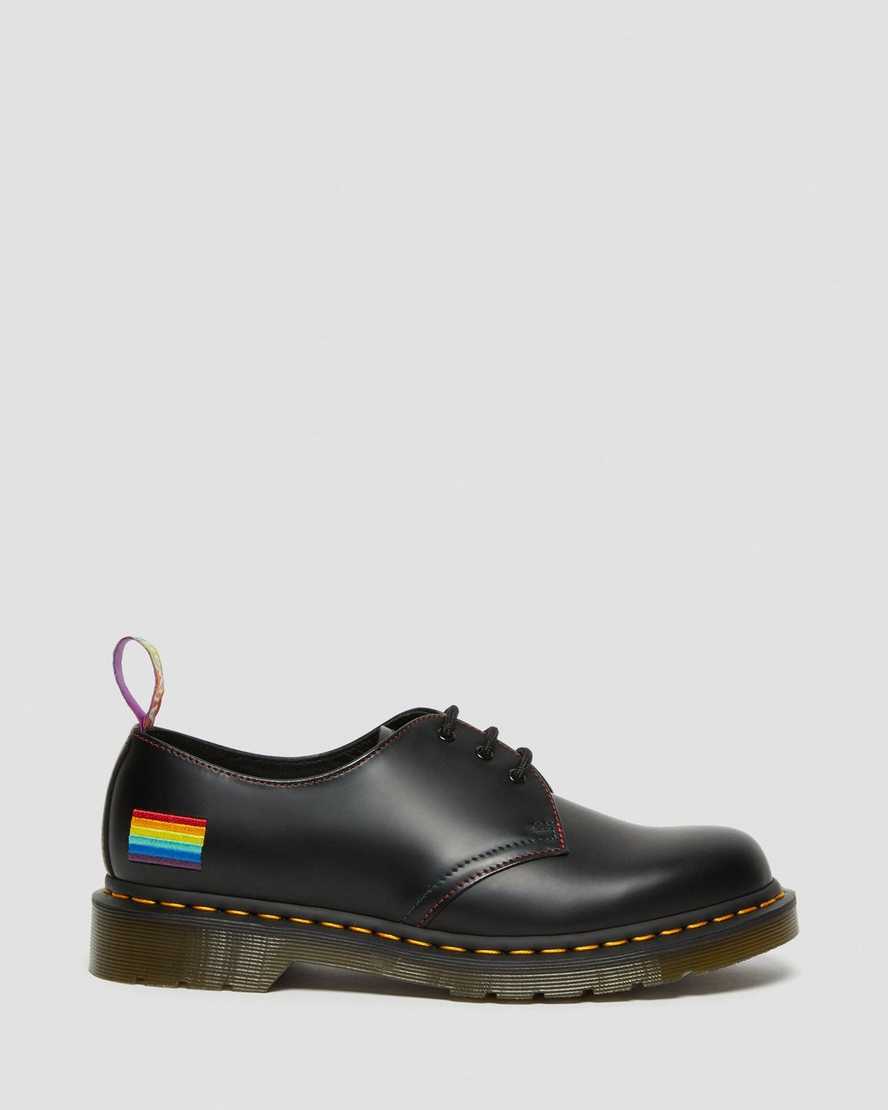 svarta dr martens 1461 for pride smooth oxfordskor för dam