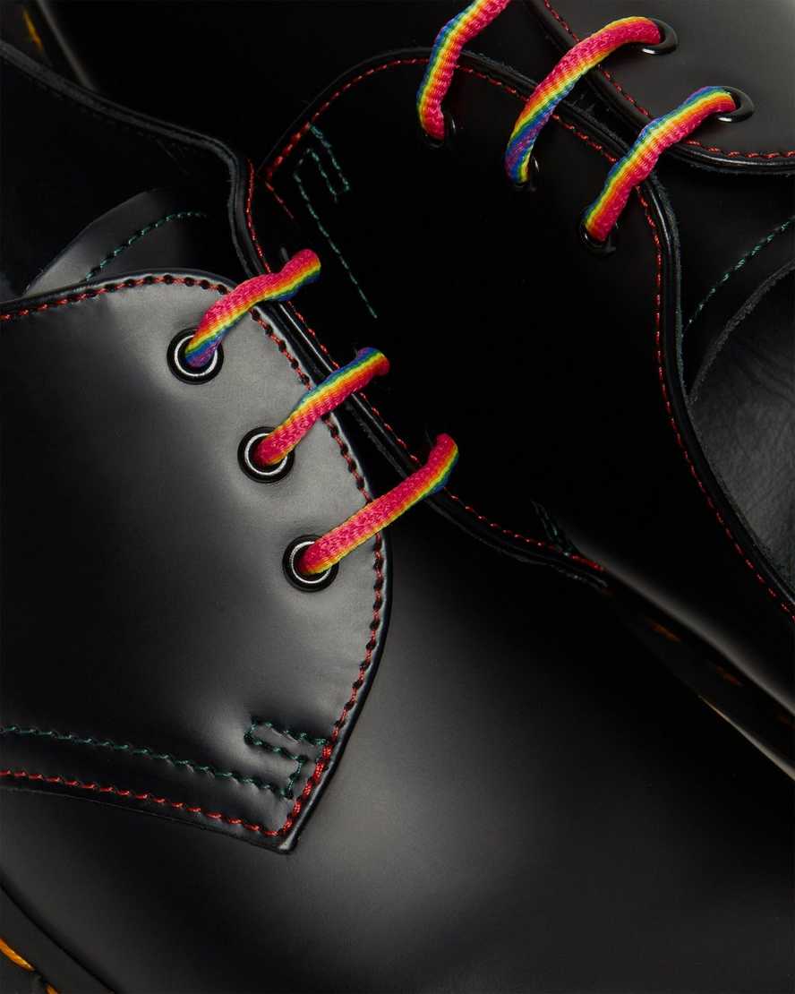 svarta dr martens 1461 for pride smooth oxfordskor för dam
