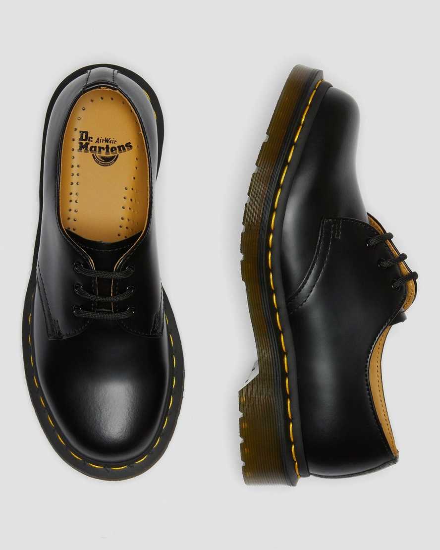 svarta dr martens 1461 smooth oxfordskor för dam