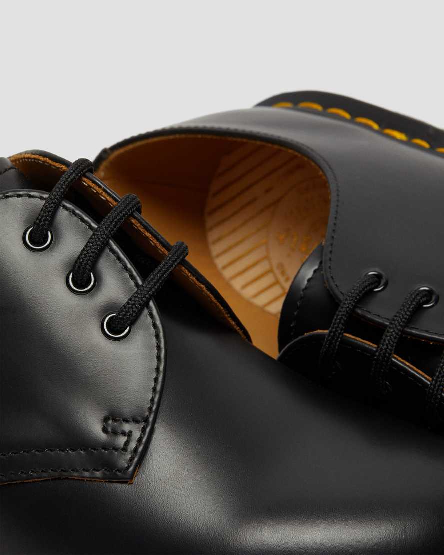 svarta dr martens 1461 vintage made in england oxfordskor för kvinnor