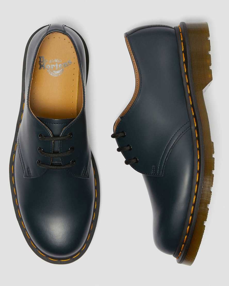 dr martens 1461 smooth oxfordskor för kvinnor i marinblått