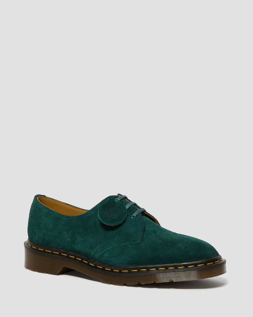 gröna dr martens 1461 made in england oxfordskor för kvinnor
