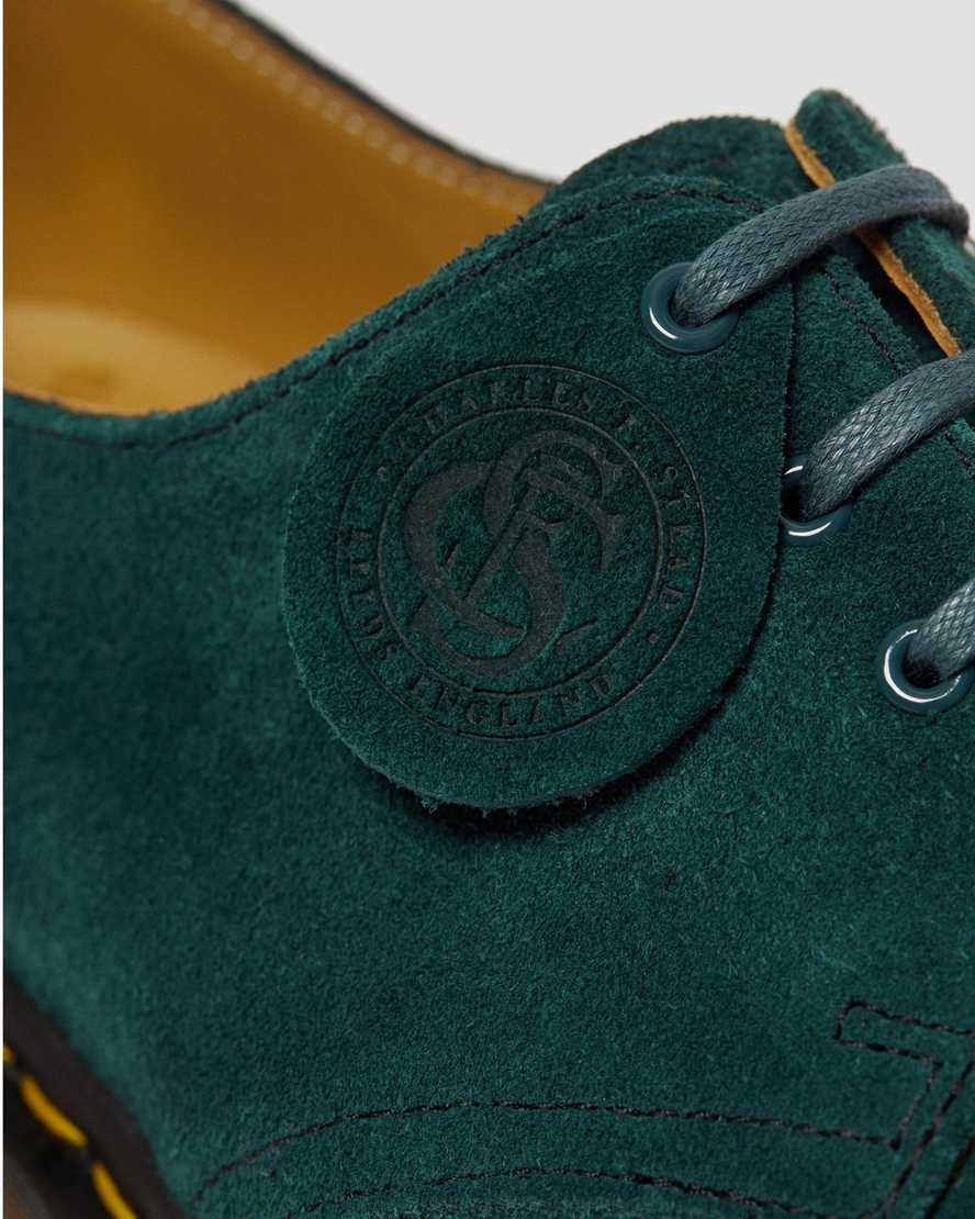 gröna dr martens 1461 made in england oxfordskor för kvinnor
