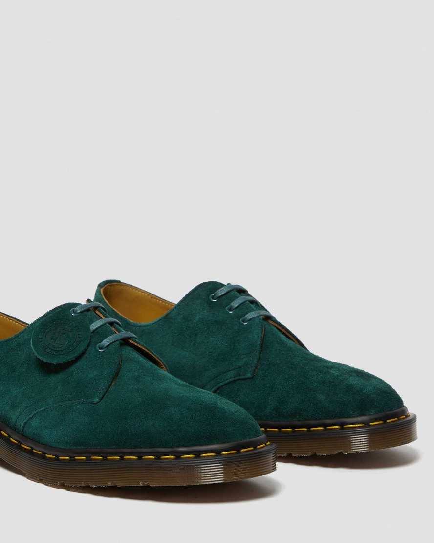 gröna dr martens 1461 made in england oxfordskor för kvinnor