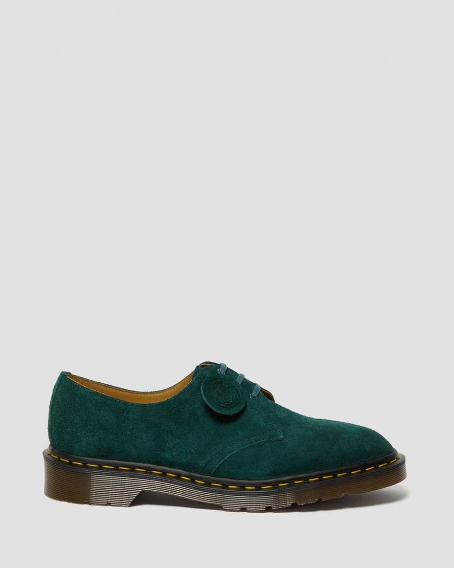 gröna dr martens 1461 made in england oxfordskor för kvinnor