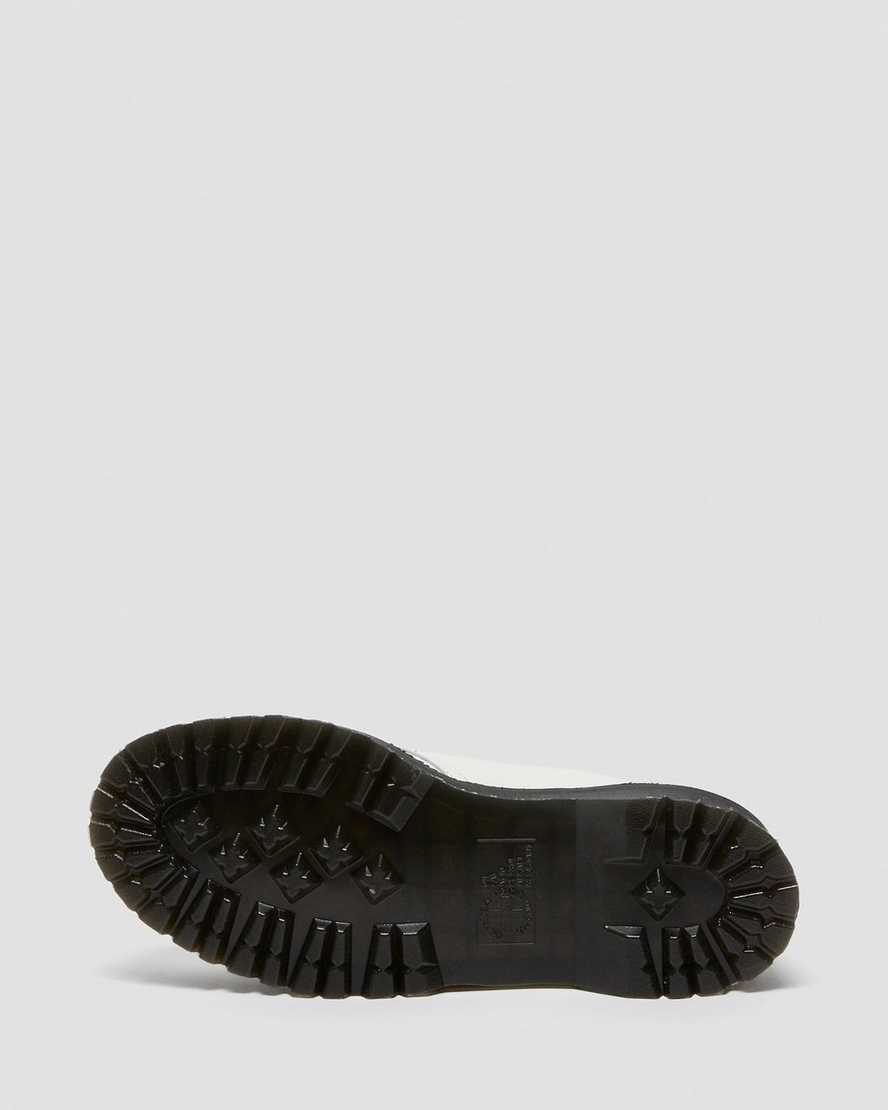 vita dr martens 1461 smooth platåskor för dam