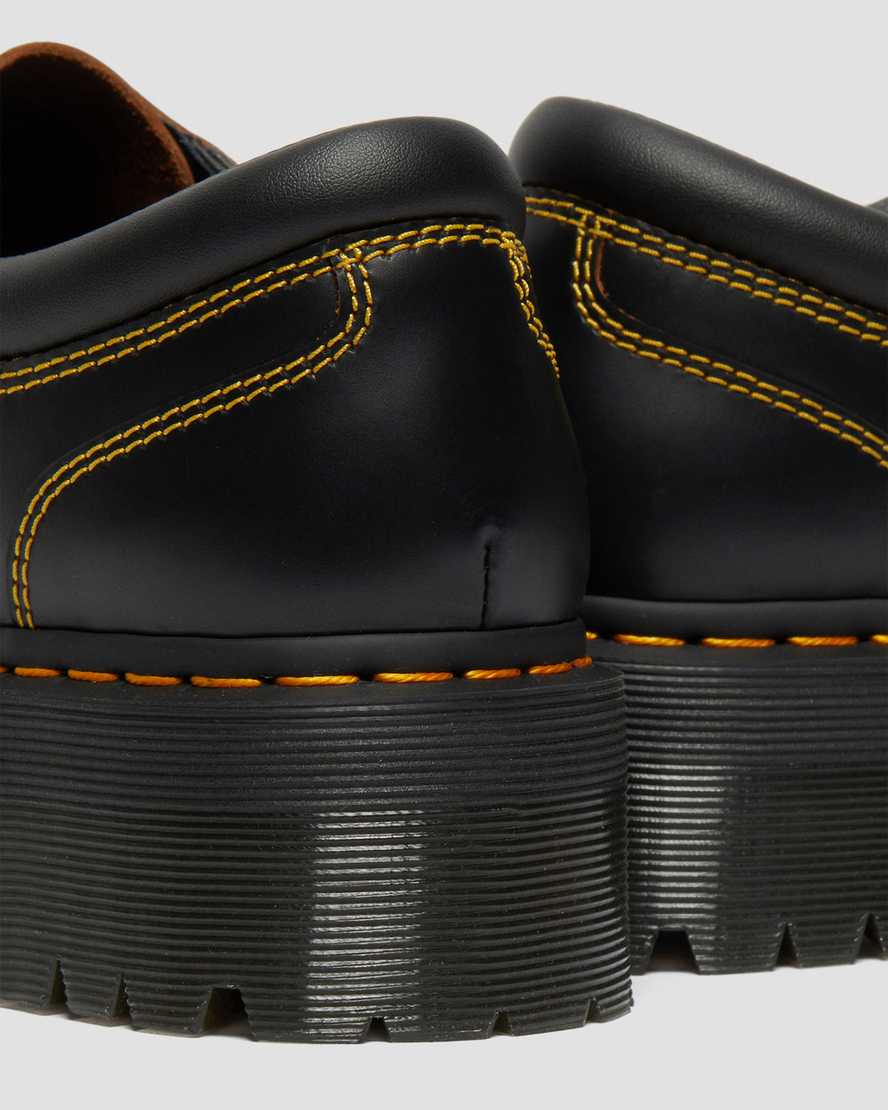 svarta dr martens collier lace to toe platåskor för dam