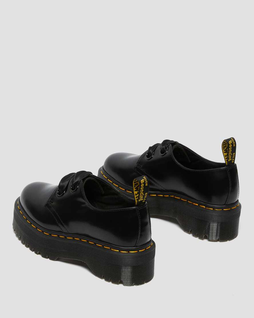 svarta dr martens holly dam platåskor