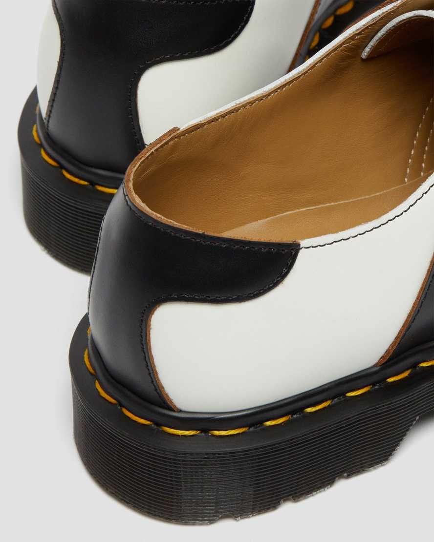 vita svarta dr martens 1461 dam sadelskor