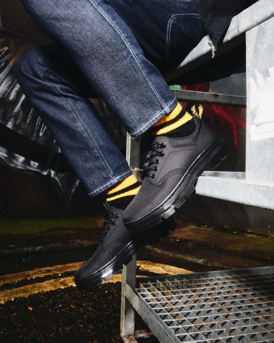 svarta dr martens reeder mono utility-skor för kvinnor